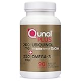 Qunol Plus Ubiquinol + Omega 3, Ubiquinol CoQ10 200mg with 250mg Omega-3 Fish Oil, Extra Strength, Antioxidant for Heart Health, Natural Supplement for Energy Production, (Bovine Version), 90 Count