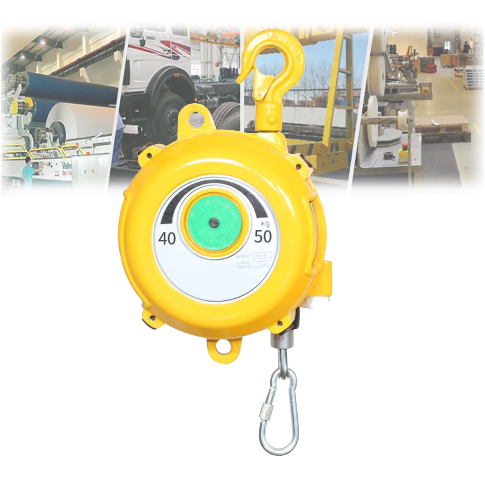 HYQOUKLR Telescopic Spring Balancer, Spring Balancer With Hook And 1.5M Wire Rope For Multiple Load Ranges(40-50kg)