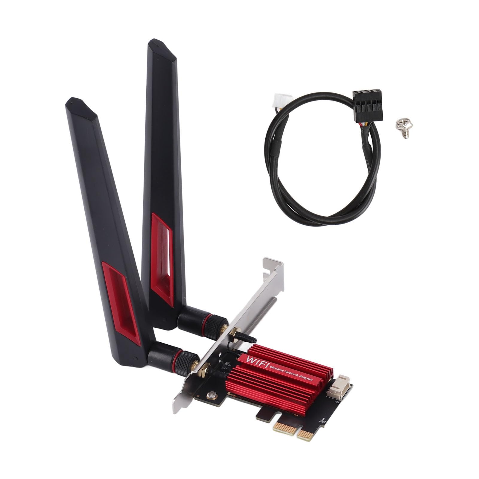 Denash PCIe WiFi Card, 2.4G/5G Dual Band WiFi Network Card 1200Mbps Bluetooth 4.0 7260AC Pro Wireless Network Adapter Card Dual 10dBi Antennas for for for for