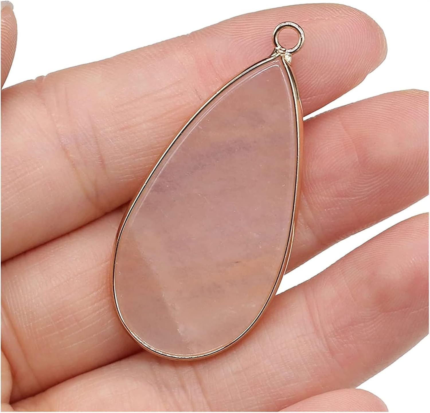 Natural Stone Pendant Natural Stone Water Drop Shape Amethysts Pendant Stone Pendant DIY for Necklace or Jewelry Making(Red Aventurine)