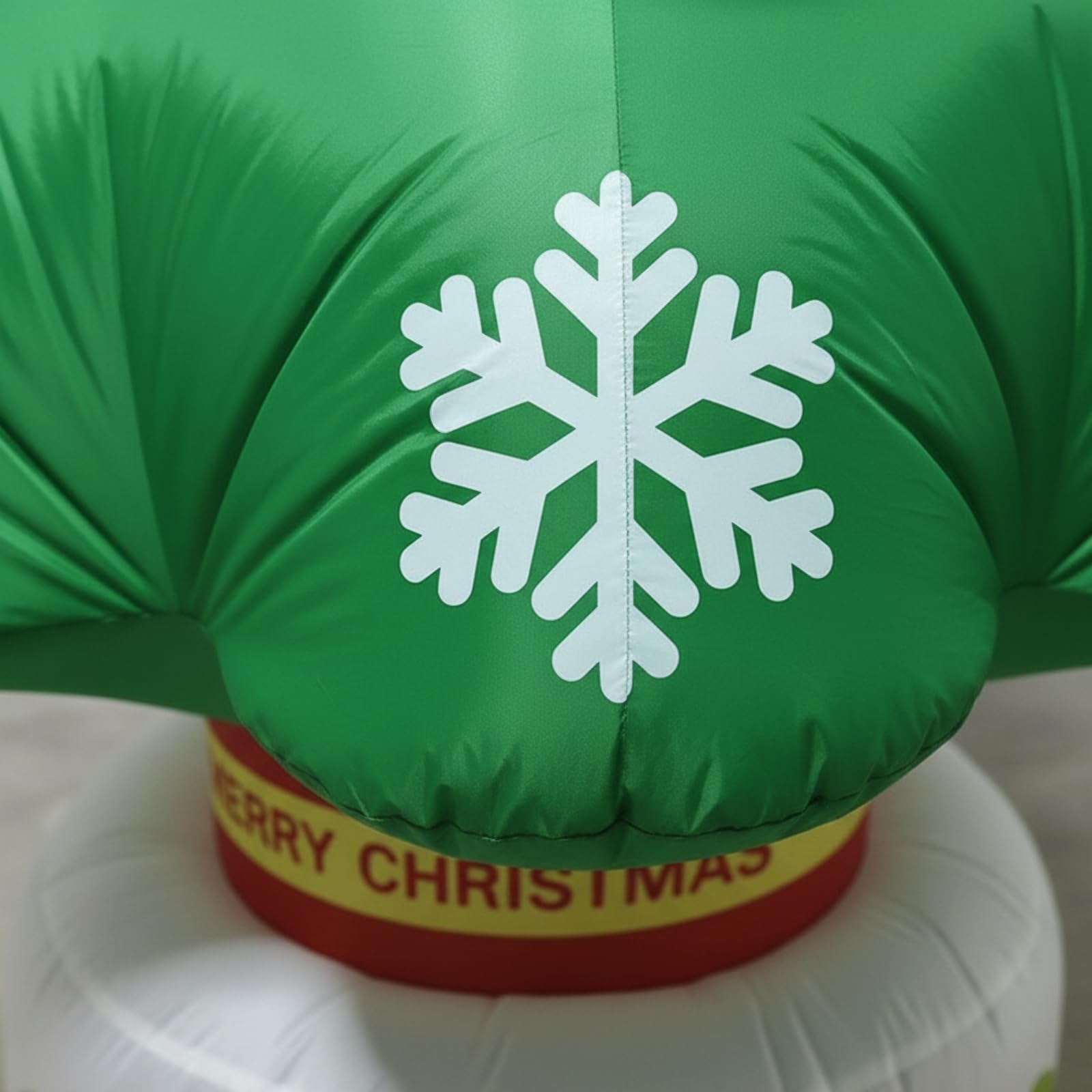 Inflable con Sombrero Santa Ligero Navideño Iluminado Inflable Festivo para Fiestas Navideñas
