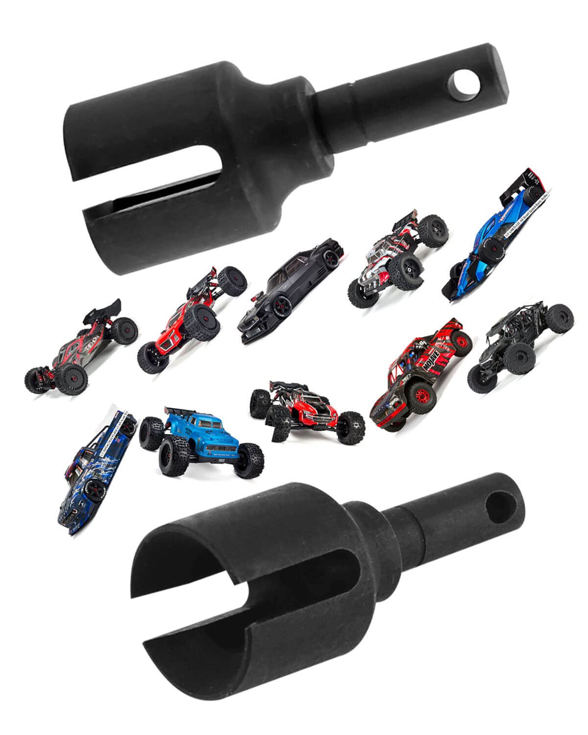 Rcarmumb Diff Outdrives Differential Outdrive #45 Steel Upgrades Part for 1/8 ARRMA Kraton Notorious Outcast Talion Typhon 6S BLX 4WD,1/7 Felony Infraction Mojave 6S BLX 4WD,# 2PCS,#ARAC4011，Black