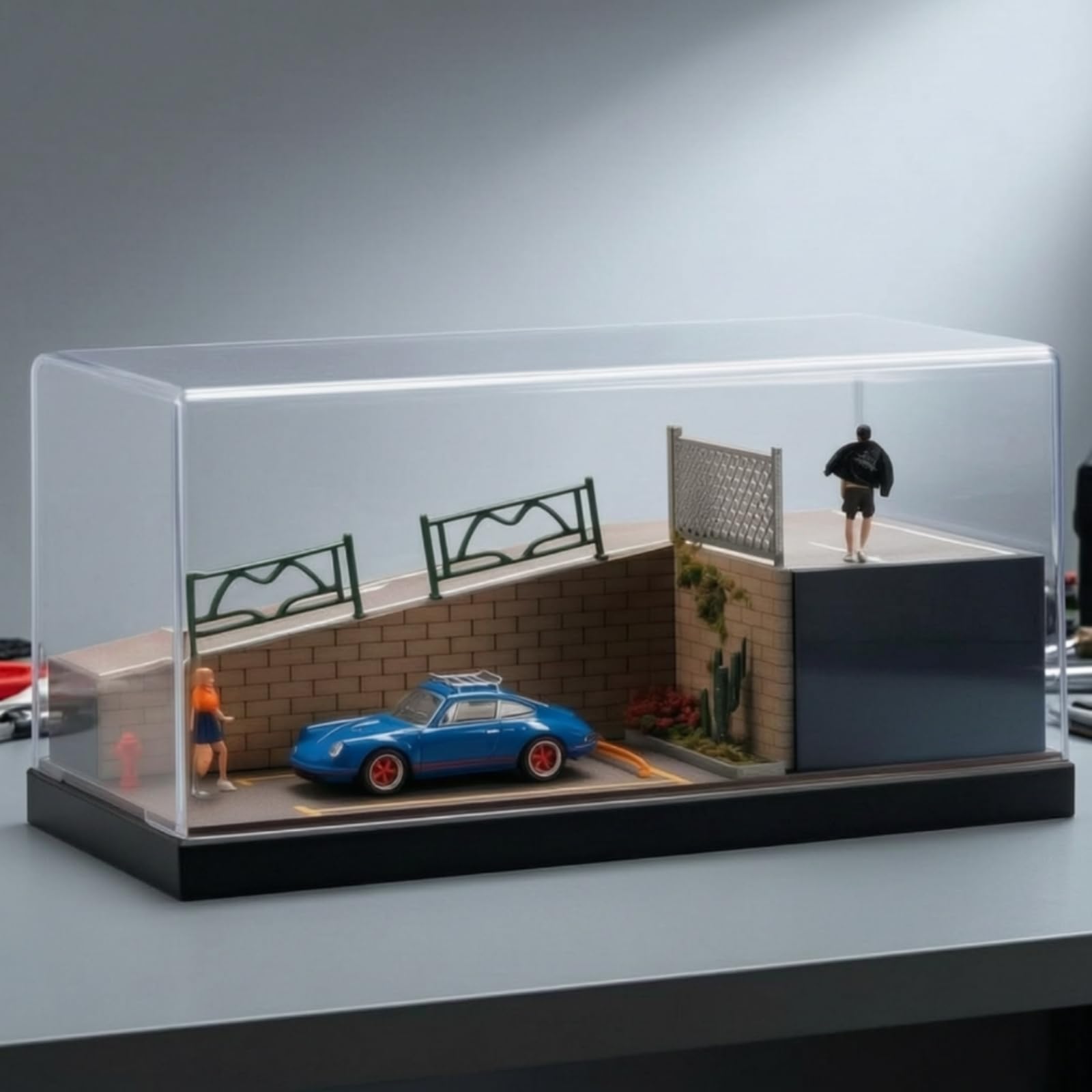 Diorama Parcheggio Compatto | Da Collezione, Realistico, per Scrivania