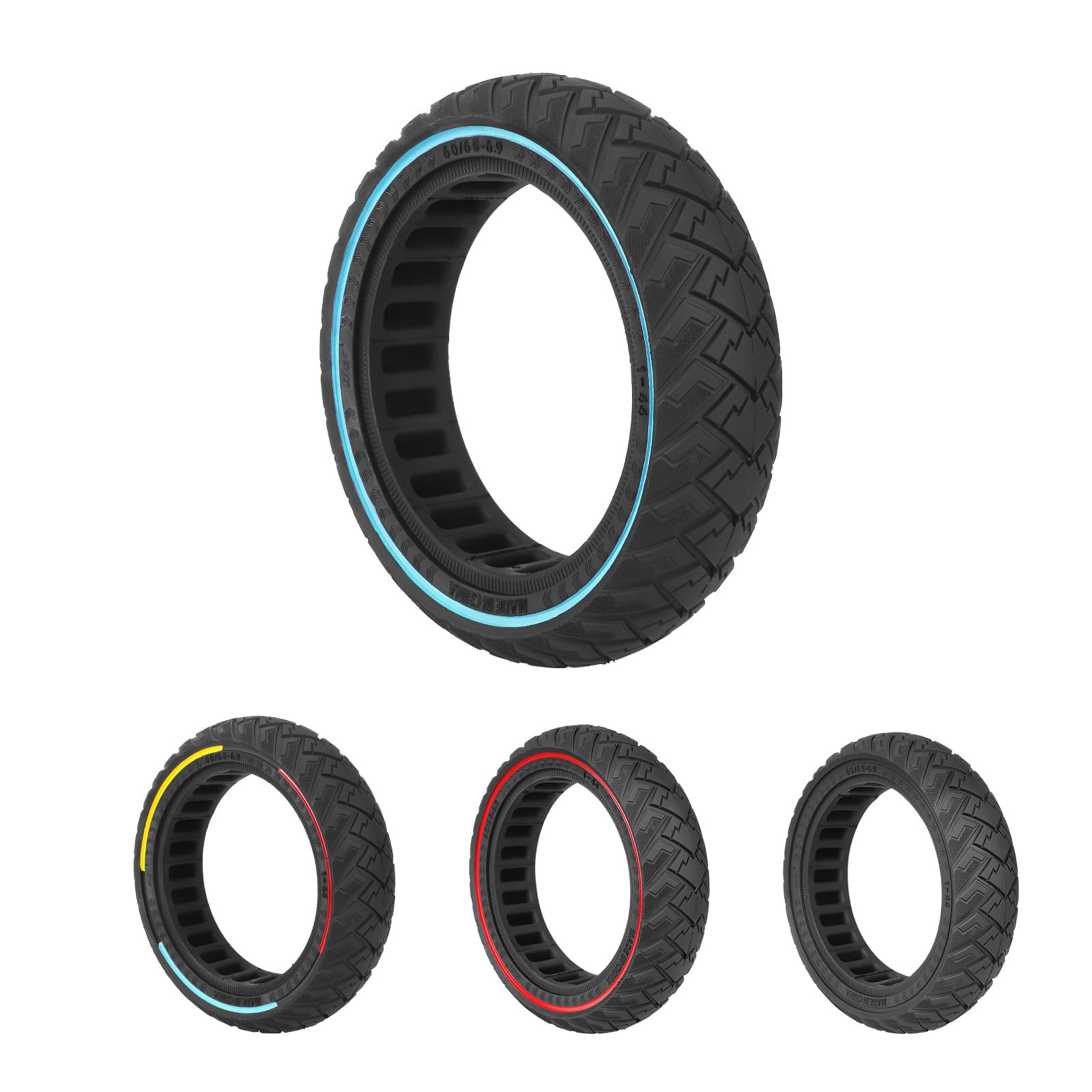 TREFAN Gomma Piena 60/65-6,9, 10 Pollici per Scooter Elettrico Ninebot Max G2/G65, Pneumatici Solidi Antiscivolo, Antiforatura, Ruote di Ricambio (Nero, 1)