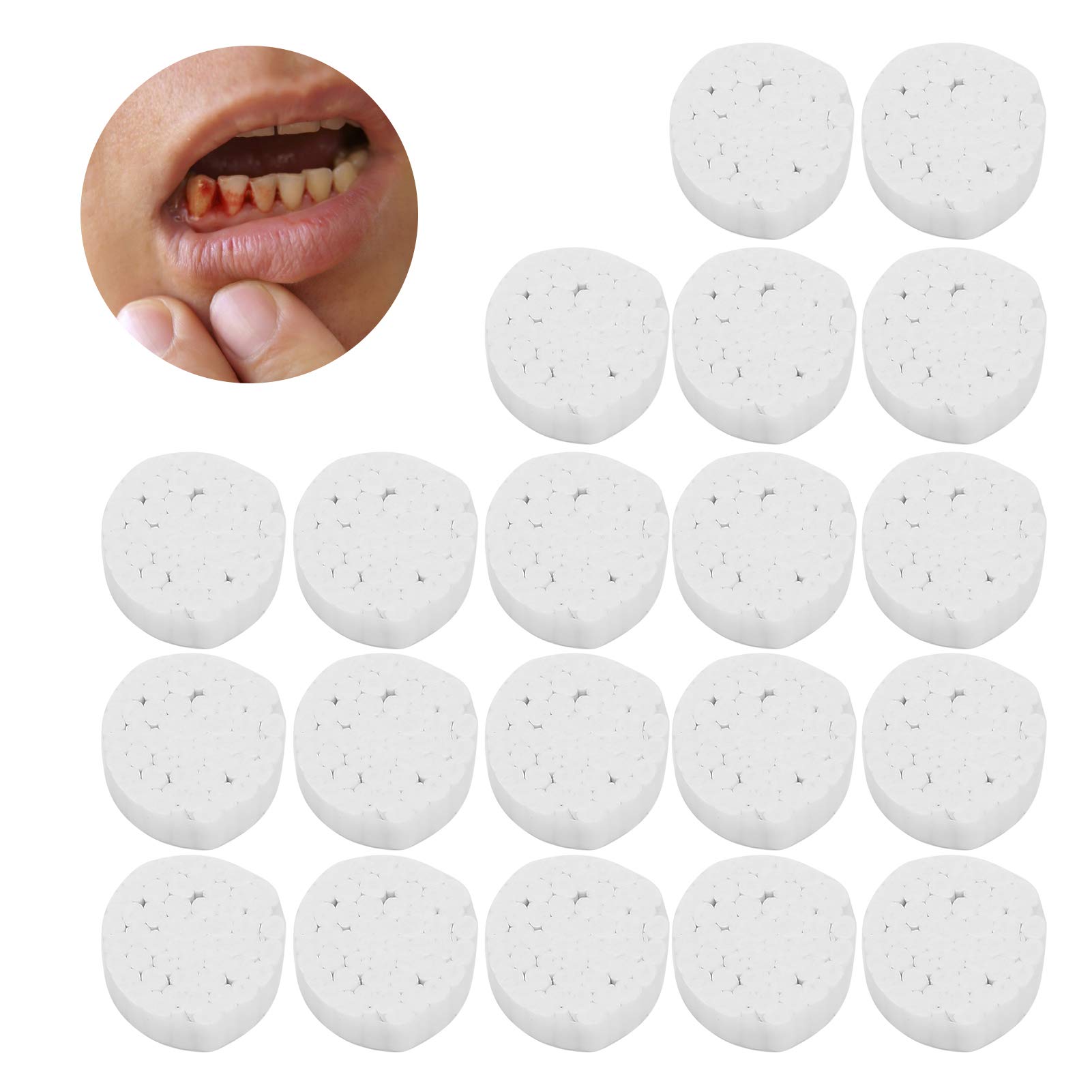 100pcs Gaze Rolls, Wattepads für Zahnärzte, Gerollter Wattebausch, Gerollte Wattebällchen, Natürliche Watterollen Hochsaugfähige Baumwolle für Mund und Nase