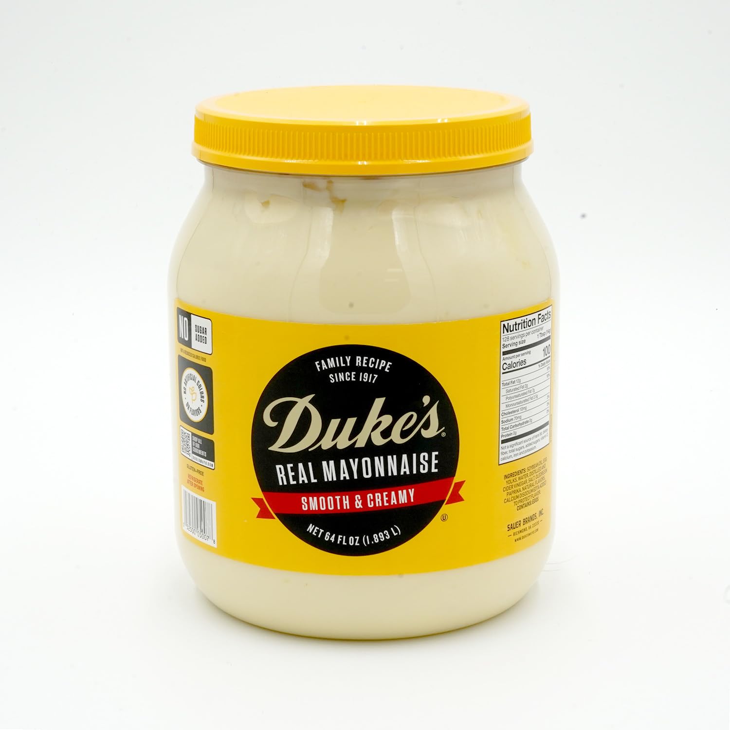 Duke’s Real Mayonnaise Jar – Original Smooth & Creamy Taste, 64 Ounce (Pack of 1)