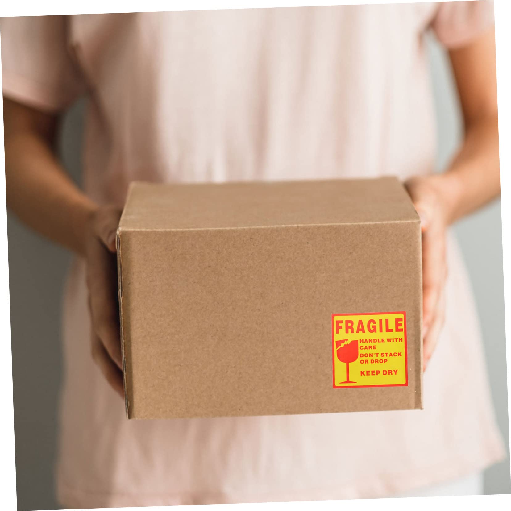 Adesivi Fragili per Sicura Consegna in Carta Patinata per Spedizione 500 Etichette di Avvertimento Resistenti Facili da Incollare su Scatole, Plastica e Legno