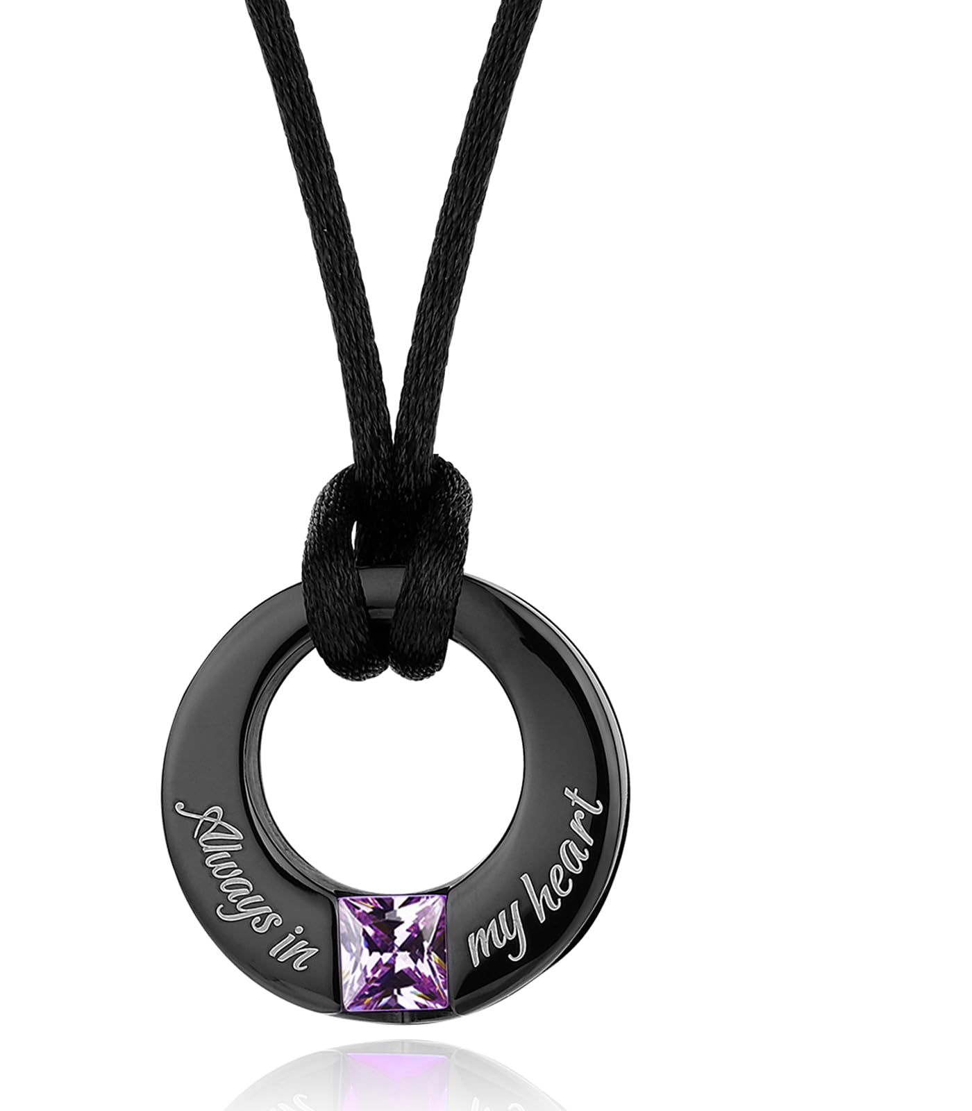 YOUFENG Birthstones Urn Necklaces for Ashes Round Cremation Pendant Urns for Human Ashes Memorial Keepsake Locket Jewelry All