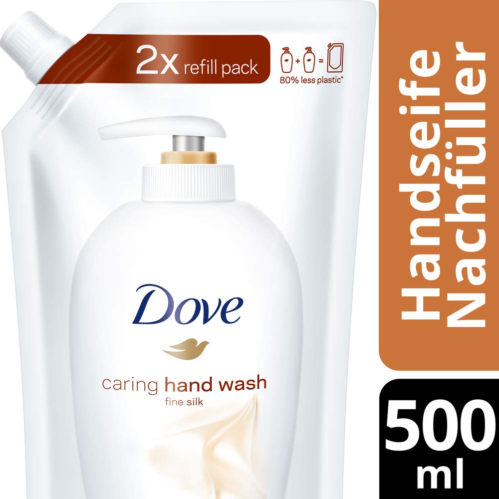 Dove Pflegende Handwaschseife Feine Seide weiches Hautgefühl 10er Pack Nachfüllpack (10 x 500 ml)