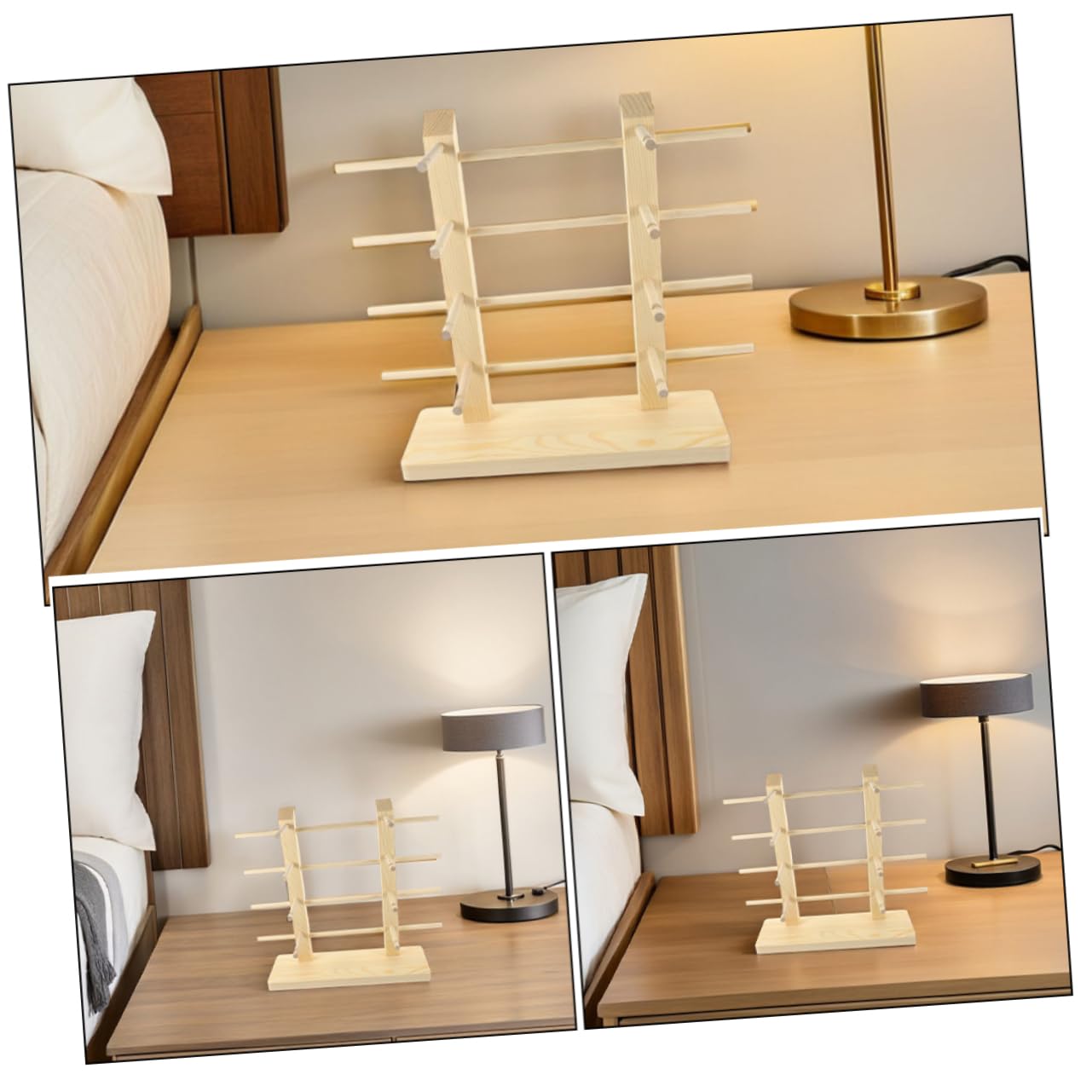 2piezas Expositor de Gafas de Madera Organizador de Escritorio para Gafas de Sol Unidades para Tiendas y Uso Doméstico Elegante y Resistente