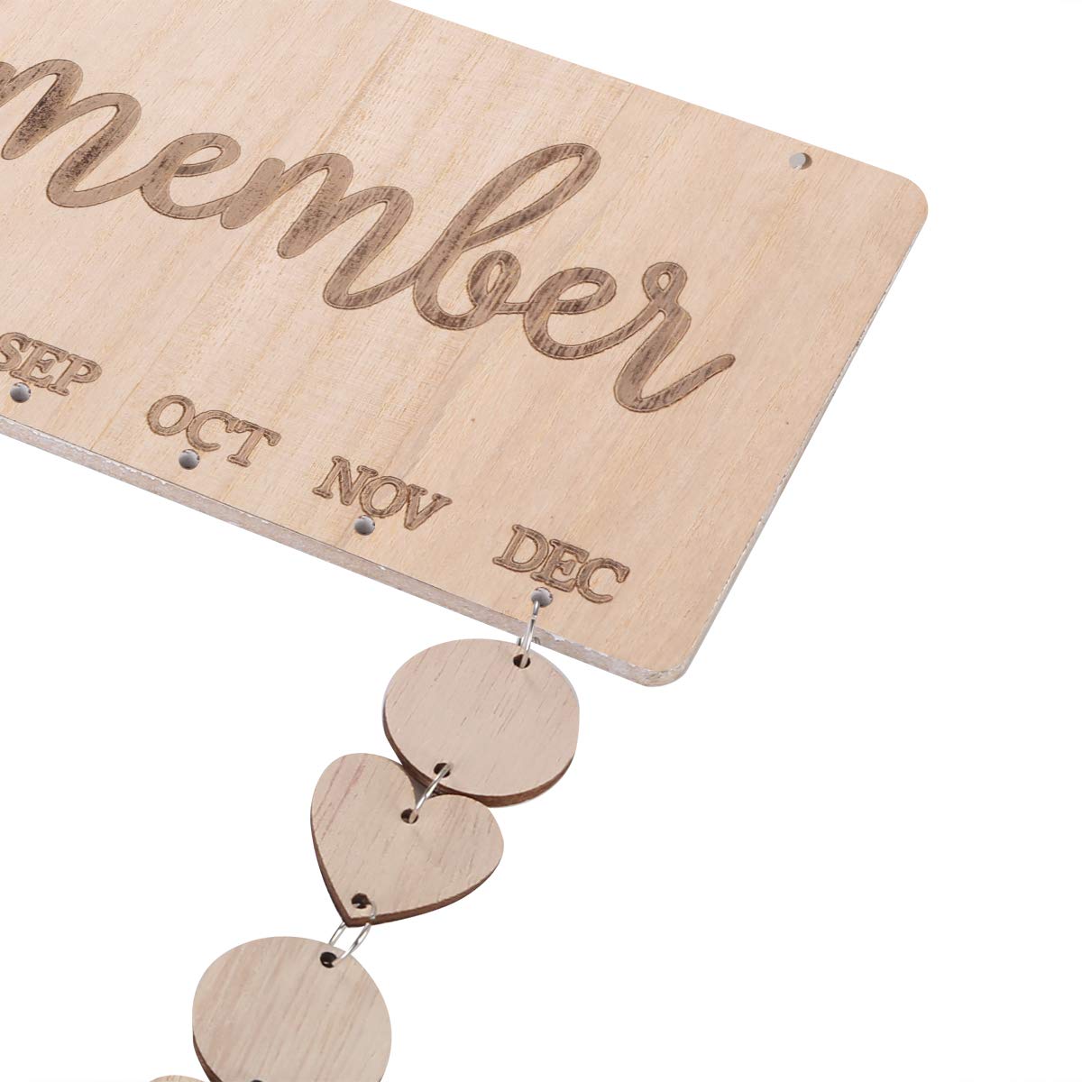 Calendrier en bois à faire soi-même, En Bois D anniversaire Rappel