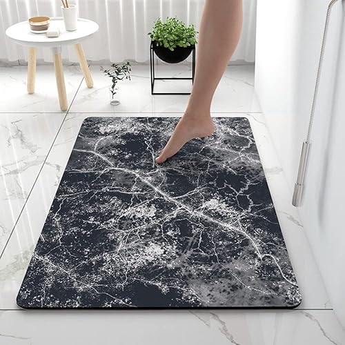 Schweek Alfombra de baño súper absorbente, alfombra de baño fina de piel de napa, de secado rápido, antideslizante, para bañera, ducha, fregadero,