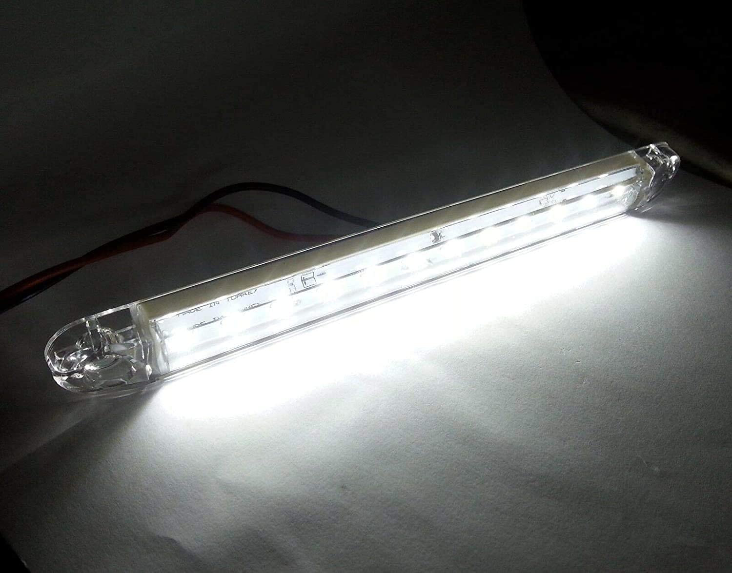AZHU Seitenmarkierungsleuchten, Strobe LKW-Seitenleuchten10pcs Auto-Markierungsleuchten Seitenblinker Lichter 12SMD LED-Seitenlicht vorne hinten Positionsleuchten 12V24V für Auto Camper (20pcs, Weiß)