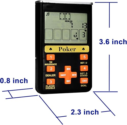 Miniatura 5 de Juego de póquer de mano para adultos 7 en 1 juego de casino (plástico negro)