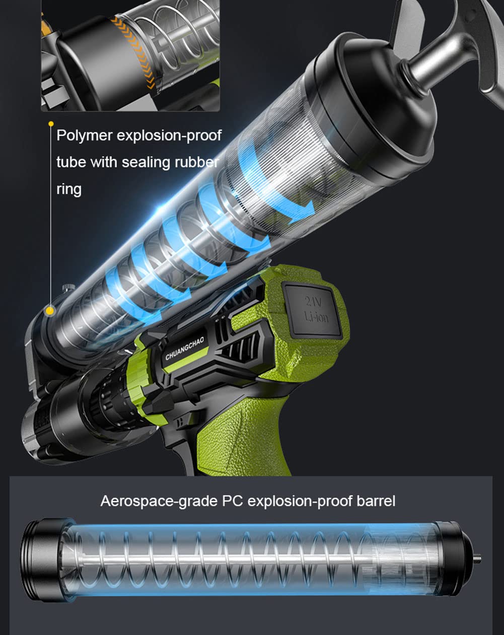 Amazon.co.jp: RSTJ-Sjef 電動グリースガン、12000 PSIヘビー