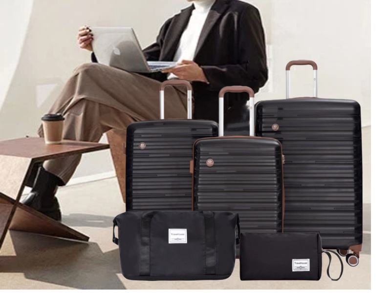 Amazon.com | Travelhouse 5 Piece Luggage Set, Hardshell