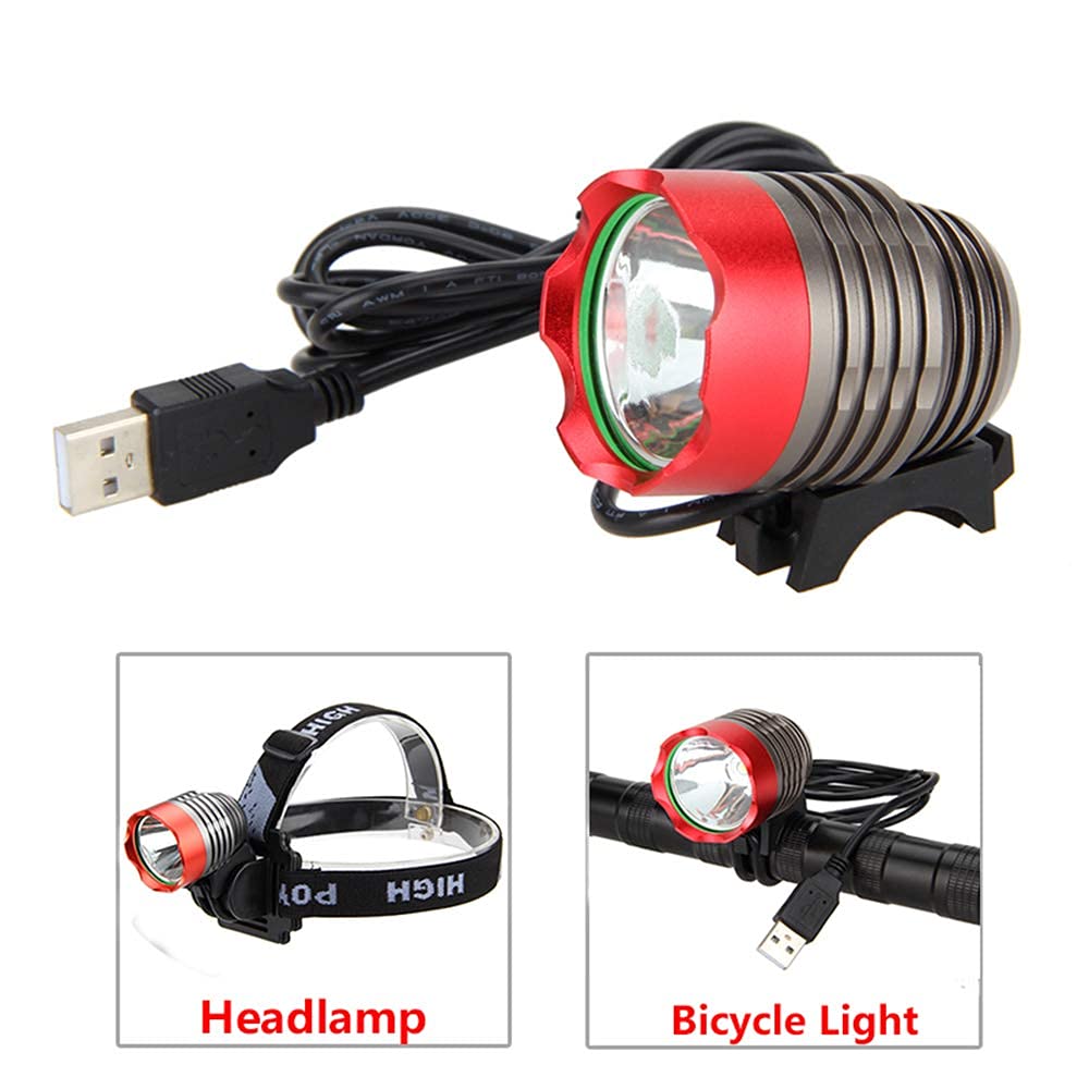Phare Avant Vélo LED Rechargeable USB – Puissant, étanche, Amovible, Lot Complet UK