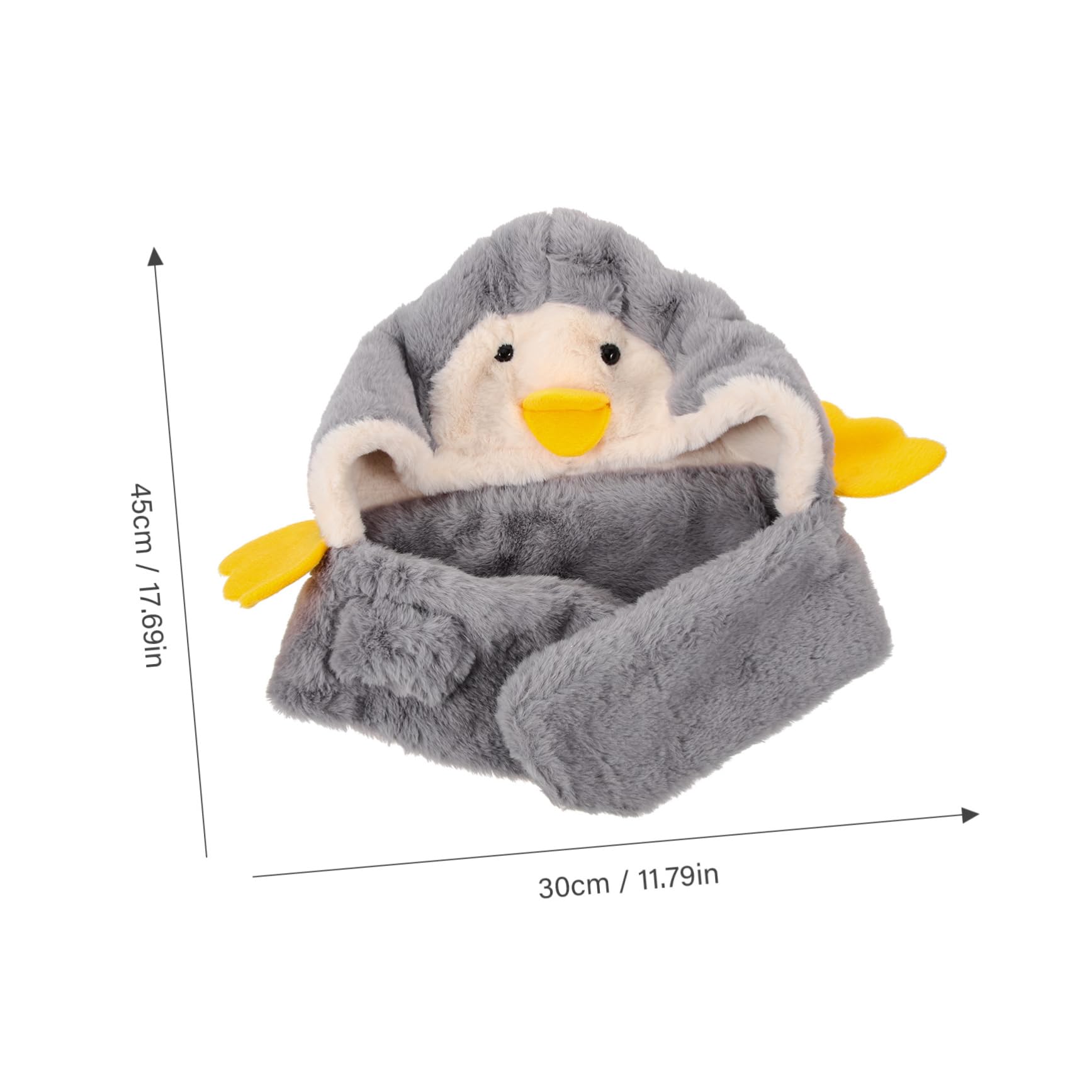 SUPVOX Winter Hat for Baby Girls Toddler Beanie Scarf Warm Soft Plush Hat Scarf Set Baby Winter Warm Cap Grey