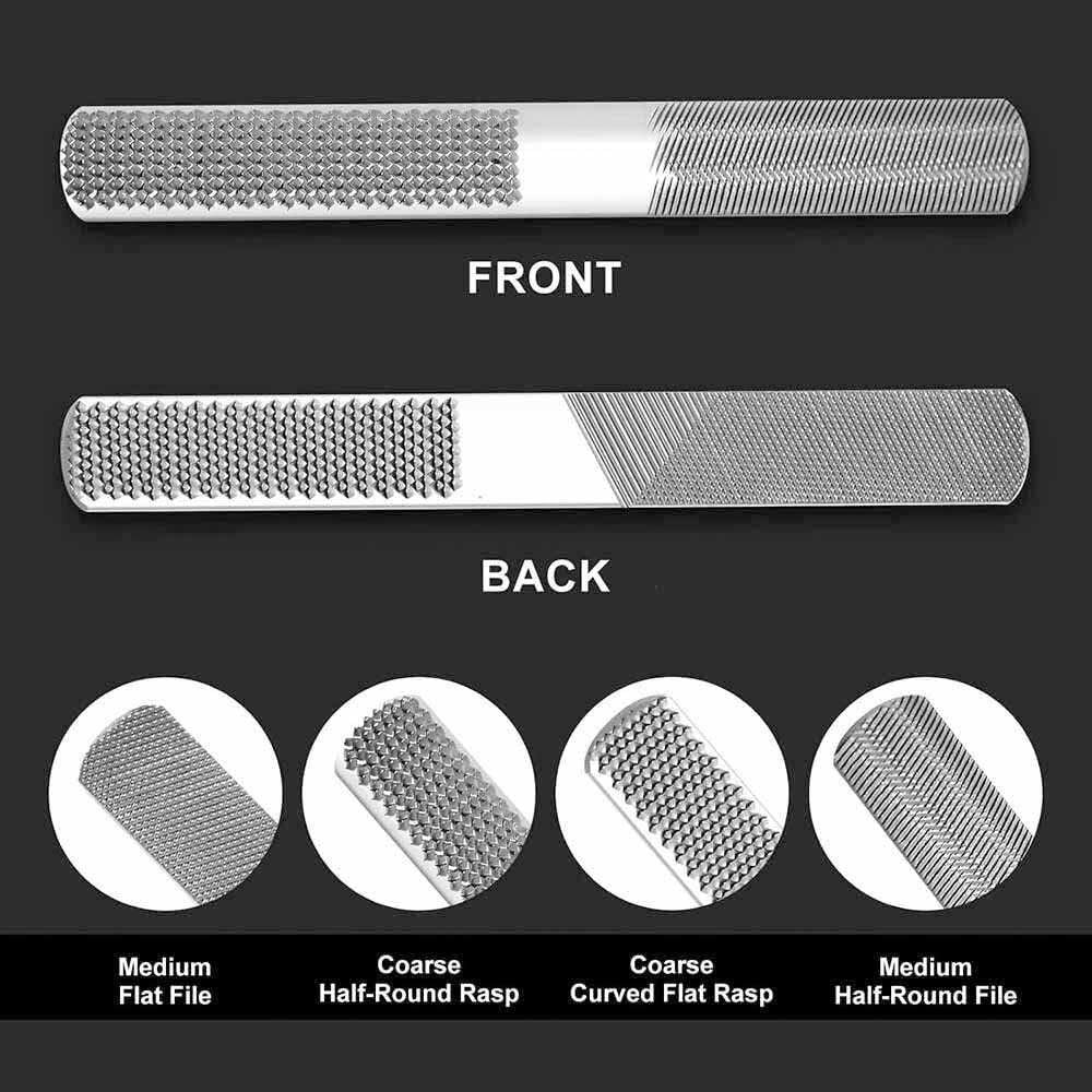 Big Horn 19891 4-In-1 Half Round Hand Rasp File