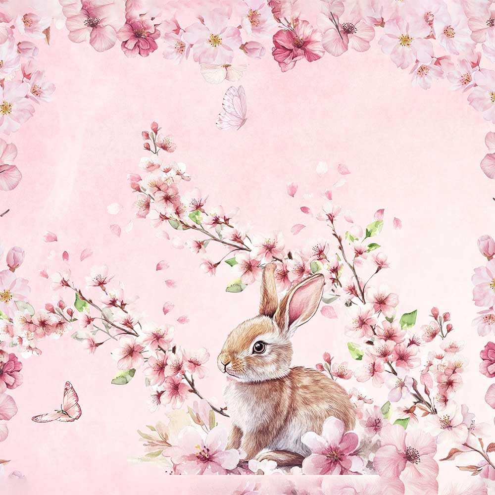 PETTI Artigiani Italiani, Easter Table Runner, Table Runner in Digital Print, 100% Made in Italy, Cherry Blossom Pink - Image 4