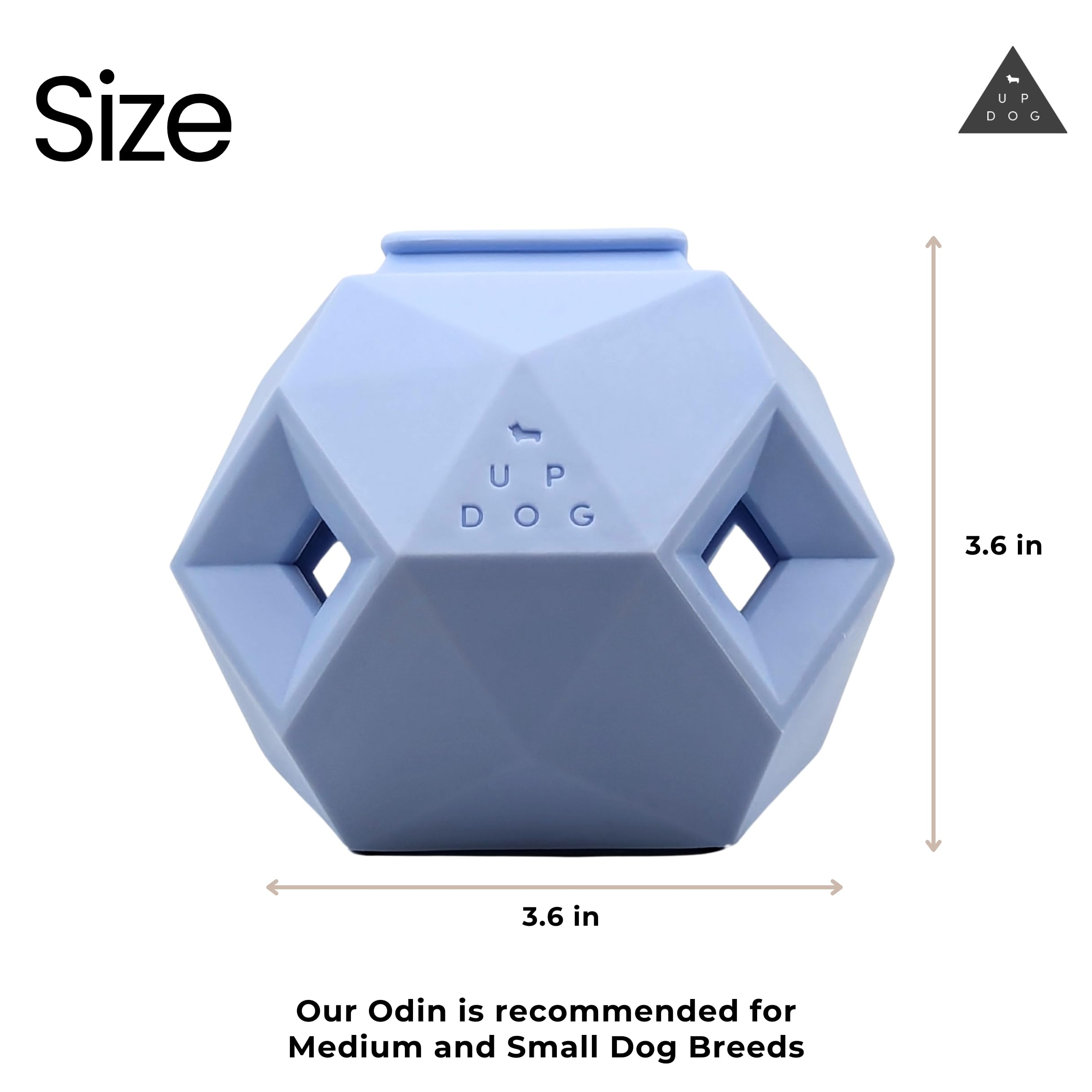 The Odin - Rompecabezas dispensador de golosinas, juguete interactivo para perros, azul claro