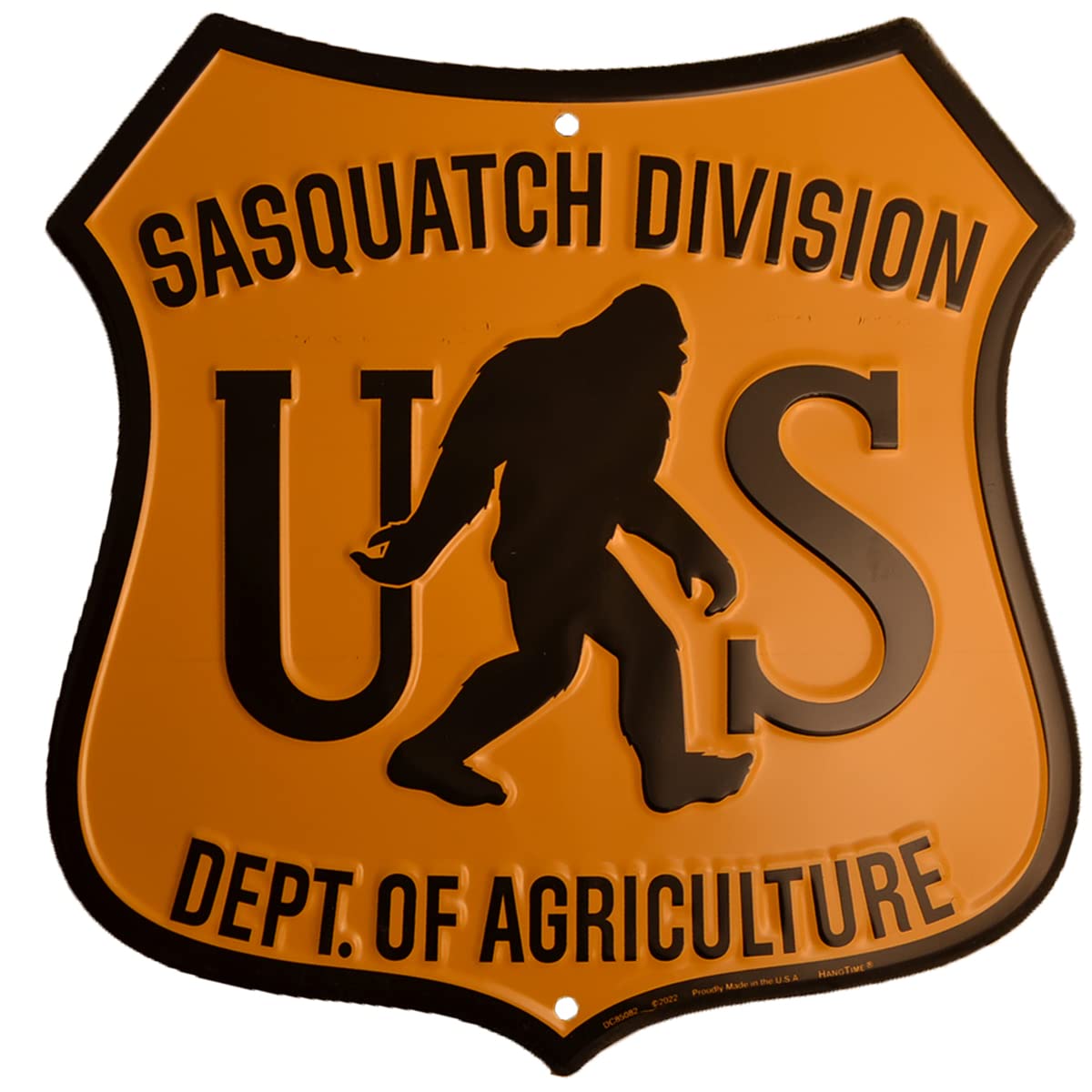 BIGFOOT SASQUATCH DIVISION SHIELD ALUMINUM SIGN
