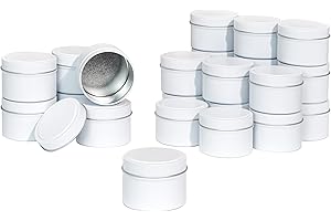 Aroparc's 24-Pack White Tin Candle Containers for Unforgettable Candle-Making Experiences