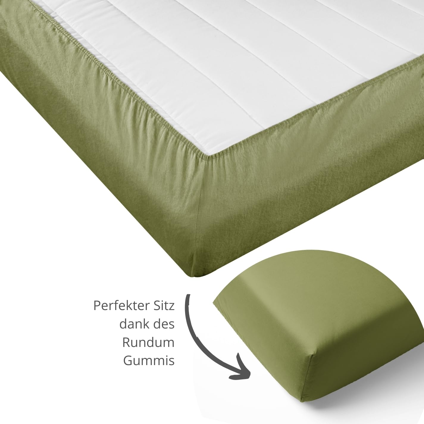 DoubleDry Hoeslaken flanel 100% zacht katoen tweepersoons 180x200 cm rondom