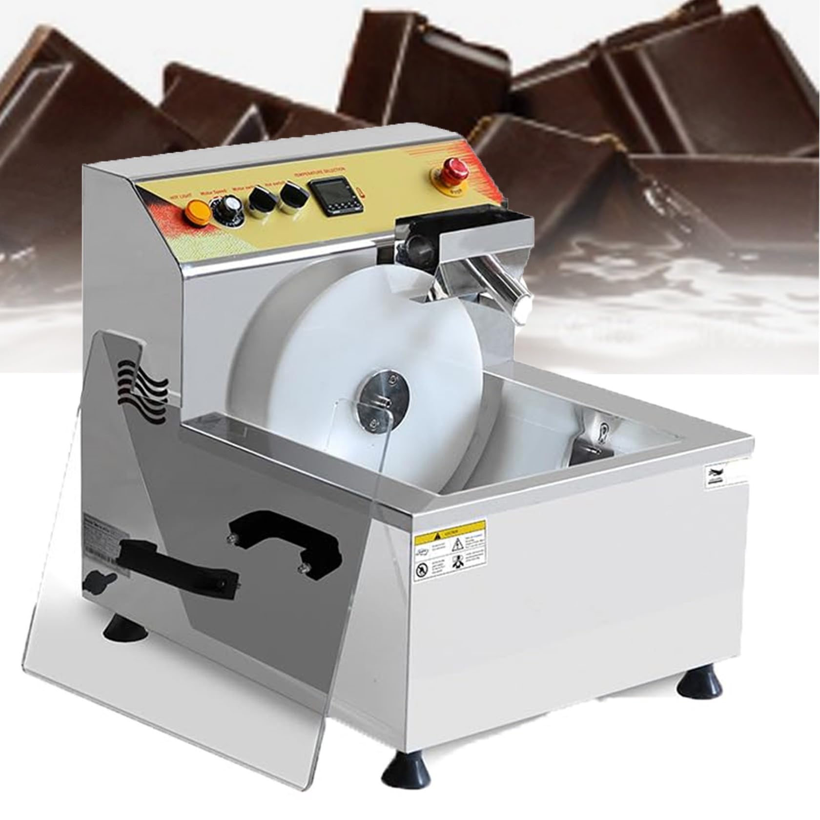 Temperatrice Per Cioccolato Professionale Da 12,4 L, Scioglitore Di Cioccolato Professionale, Con Erogatore Automatico E Tavolo Vibrante, Scioglitore In Acciaio Inox Da 8 Kg/Lotto Per Uso Domestico
