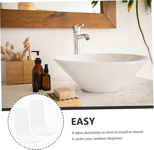 Miniatura 8 de ERINGOGO Dispensador de jabón en la pared Bandeja de goteo para dispensador de jabón montado en la pared, bandeja de goteo automática de jabón,