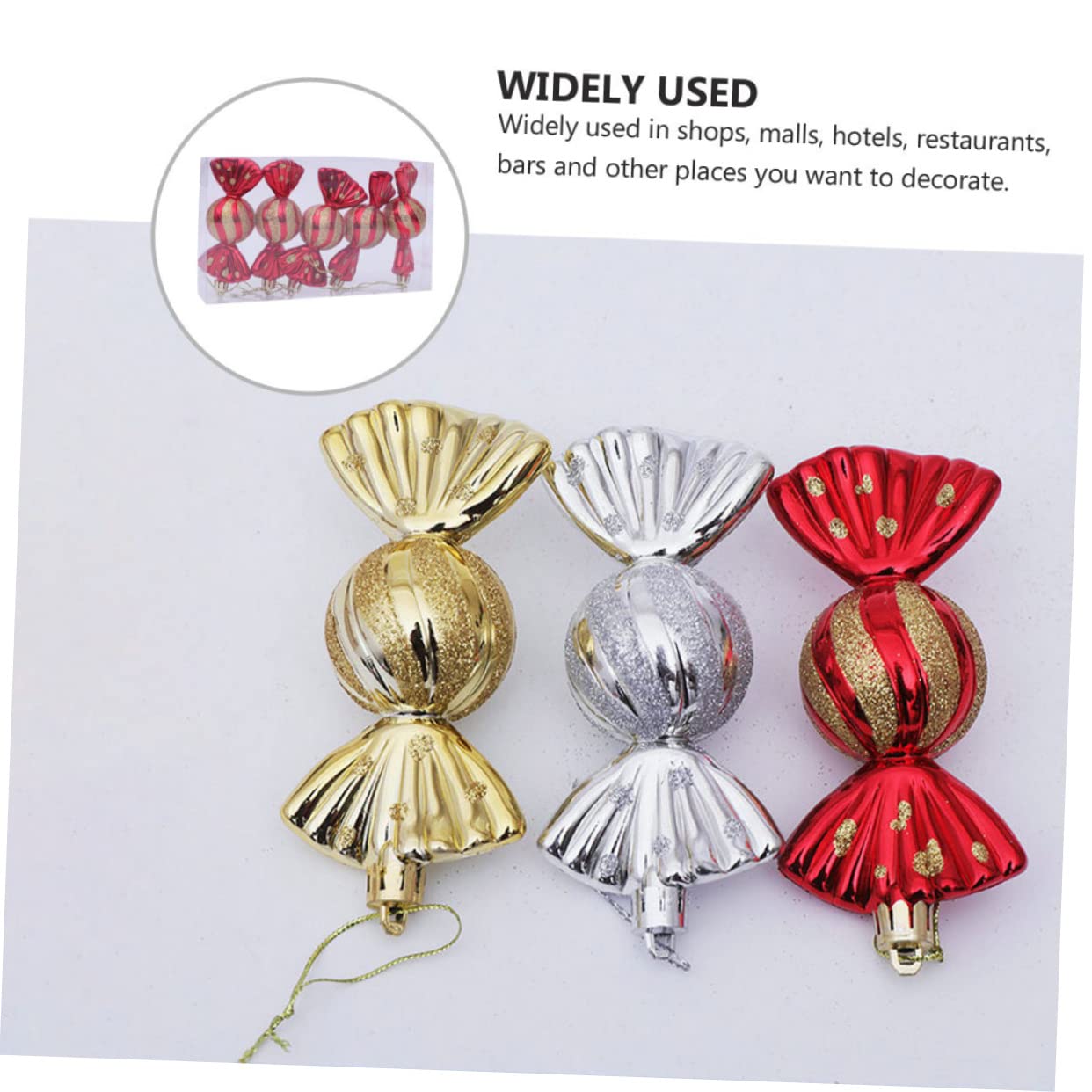 Ciieeo 5 Piezas Adorno Navideño Colgante para Árbol de Navidad Decoración Colgante Hogar Adorno de Árbol de Navidad Decoraciones Navideñas