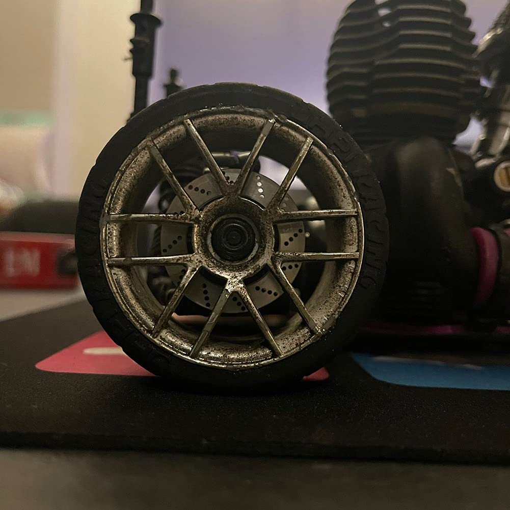 Set di 4 dischi per freni in metallo, 12 mm, per 1/10 D4 On-Road Racing RC, colore nero