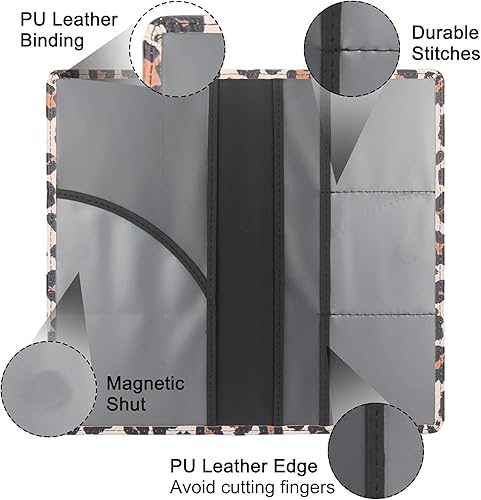 Miniatura 10 de Tarjetero de alta calidad para registro y seguro de automóvil con cierre magnético, organizador de coche para documentos, tarjetas, licencia (negro)