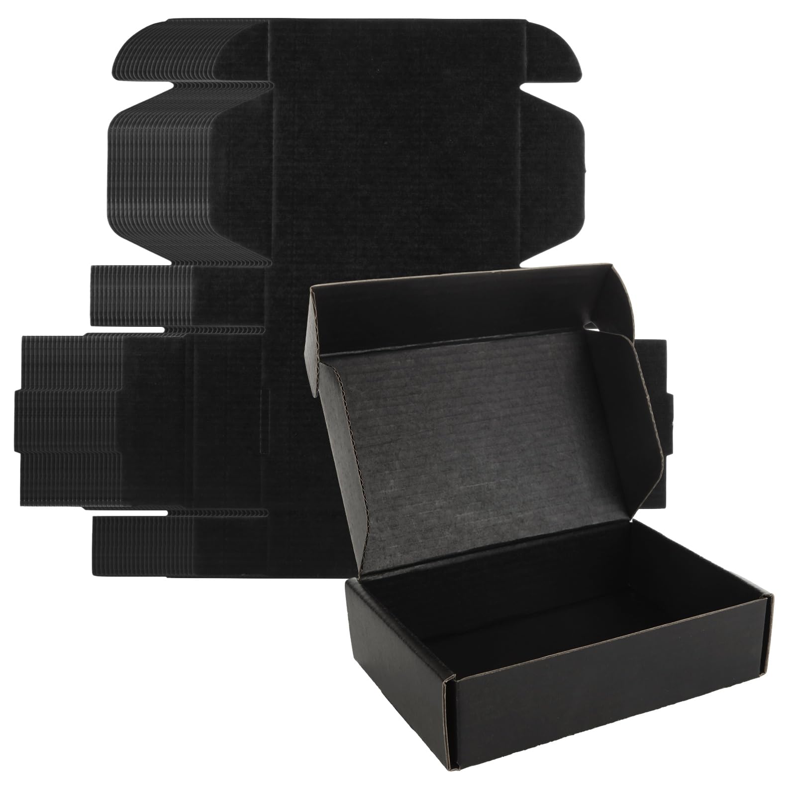 25 Cajas De Cartón Pequeñas Para Envíos - Negras Y Resistentes | Ideal Para Joyas, Manualidades Y Regalos