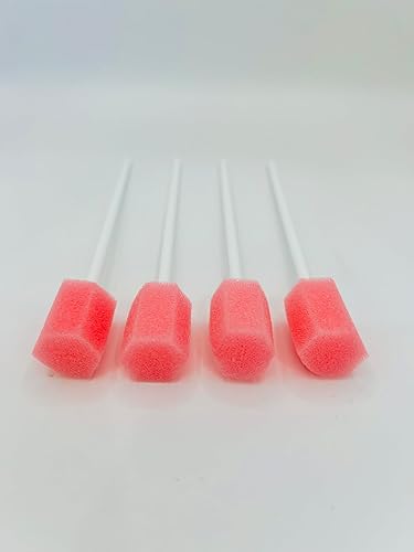 Miniatura 7 de 50 hisopos desechables para el cuidado bucal, color rosa, de 6 pulgadas, estériles, sin sabor, para limpieza de encías bucales, hisopos dentales