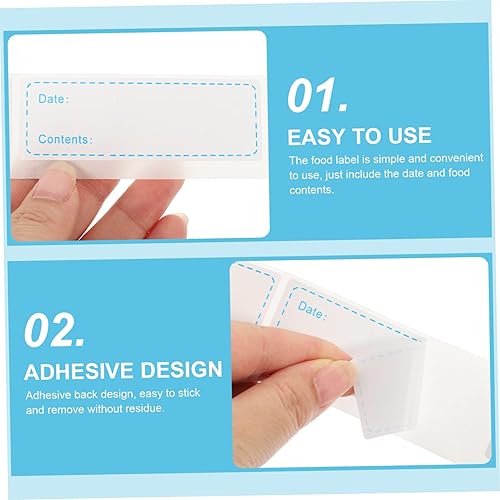Miniatura 4 de Abaodam 12 Rolls Self-Adhesive Label Dissolvable Food Labels Pantry Labels for Containers Food Date Sticker Freezer Paper Food Preparation Days
