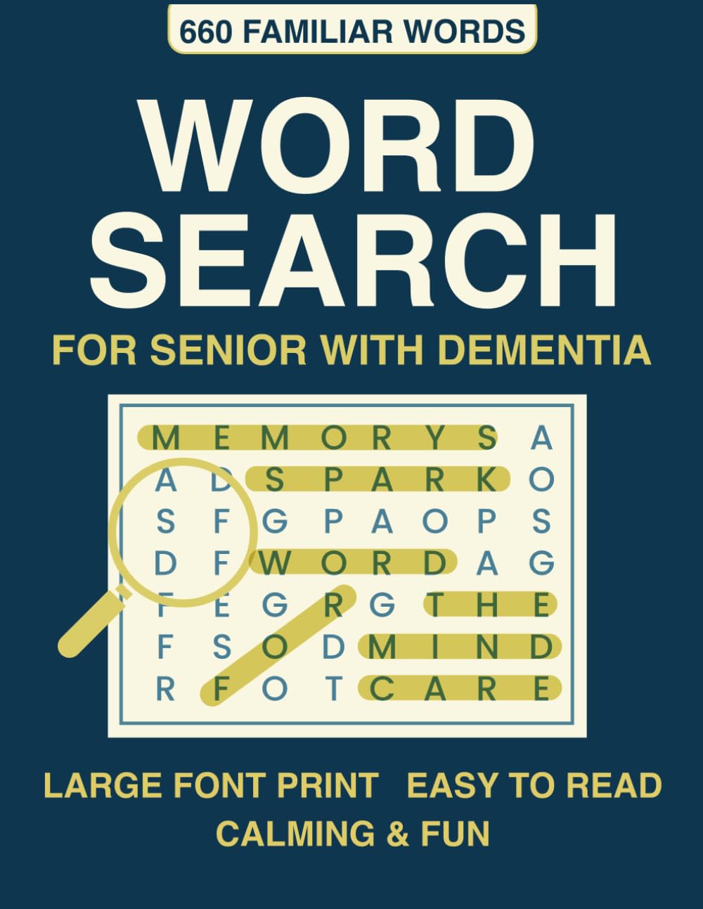Word Search for Senior Large Print For Adult: Word Search for Dementia with Easy Familiar Words