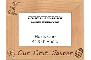 Celebrate Your Little One's First Easter with Our Engraved Wood Picture Frame