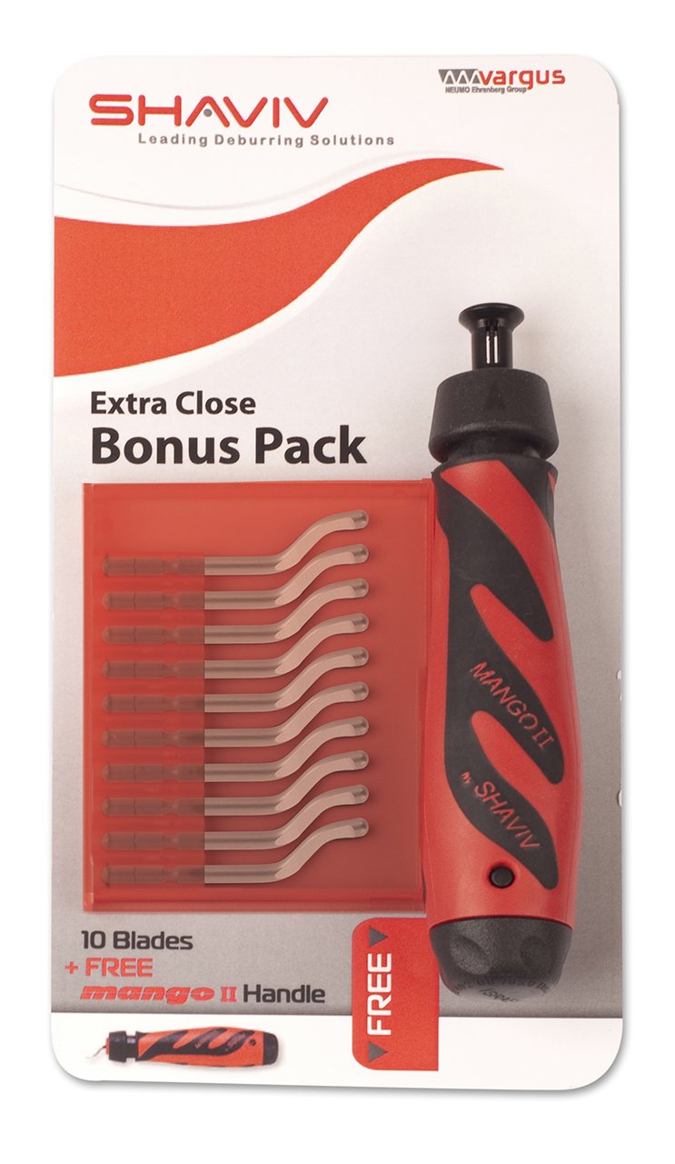 29251 Bonus Pack constitué de la poignée Mango II E et de 10 lames E100S