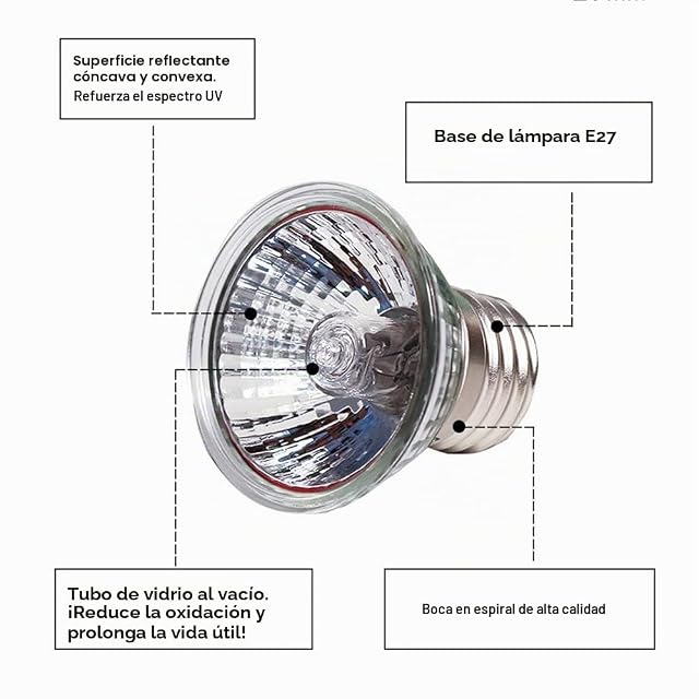 Foto 4 de 7 de NEWFUN Lampara Tortugas de Agua,Luz Tortugas de Agua,Lampara Tortuga,25W Uva Uvb 3.0 Bombilla Calefactora…