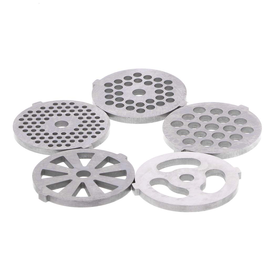kobeIeen Stainless Steel Meat Grinder Plate Discs/Grinding for Stand Mixer and Meat Grinder Attachment for