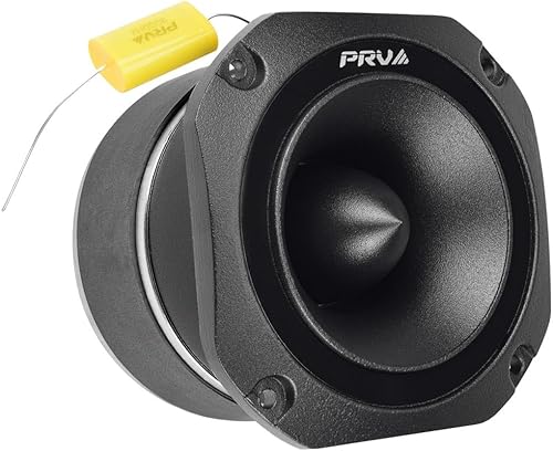 PRV AUDIO TW700Ti Super Tweeter, 4" Titanium Bullet Super Tweeter 8 Ohm Negro, 1.5" VC Pro Audio controlador de alta frecuencia, 107dB 120 vatios