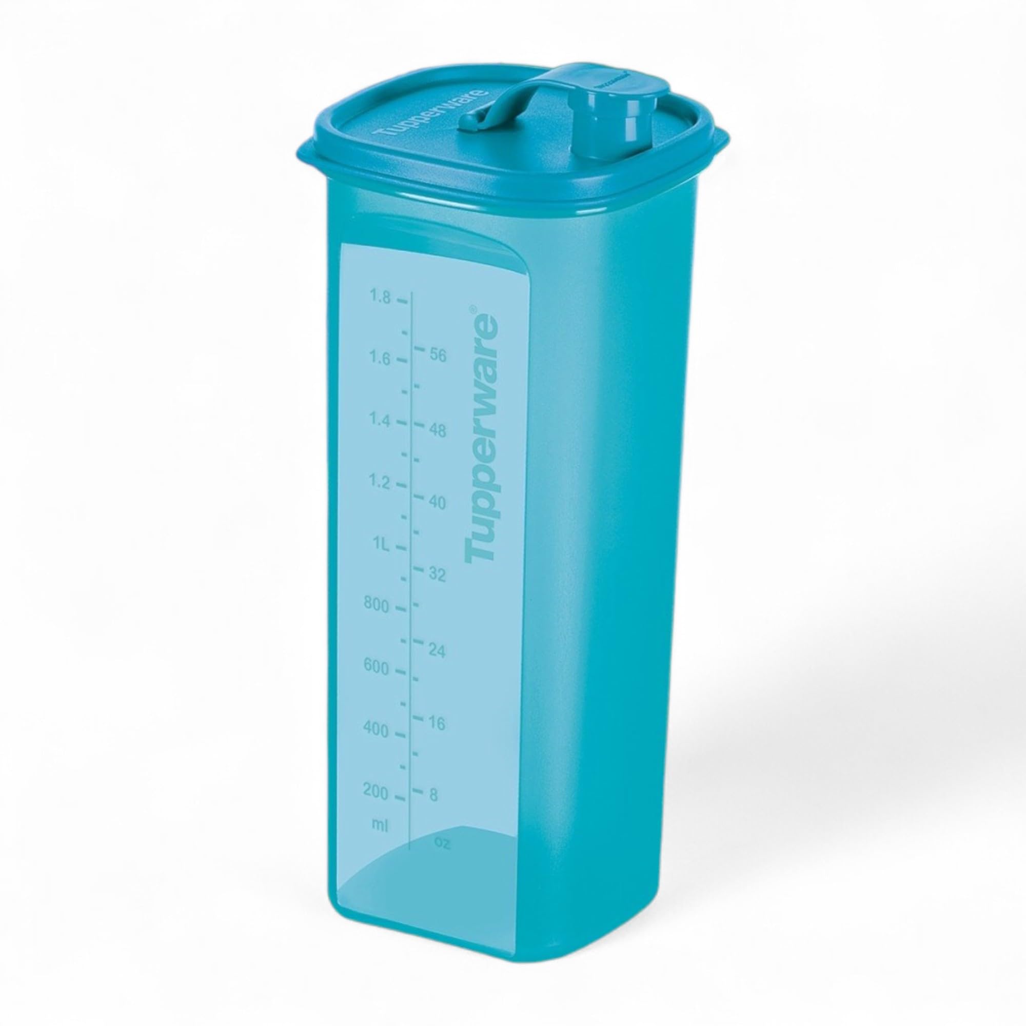 Slim Line Square 2 Qt Pitcher Aqua Blue