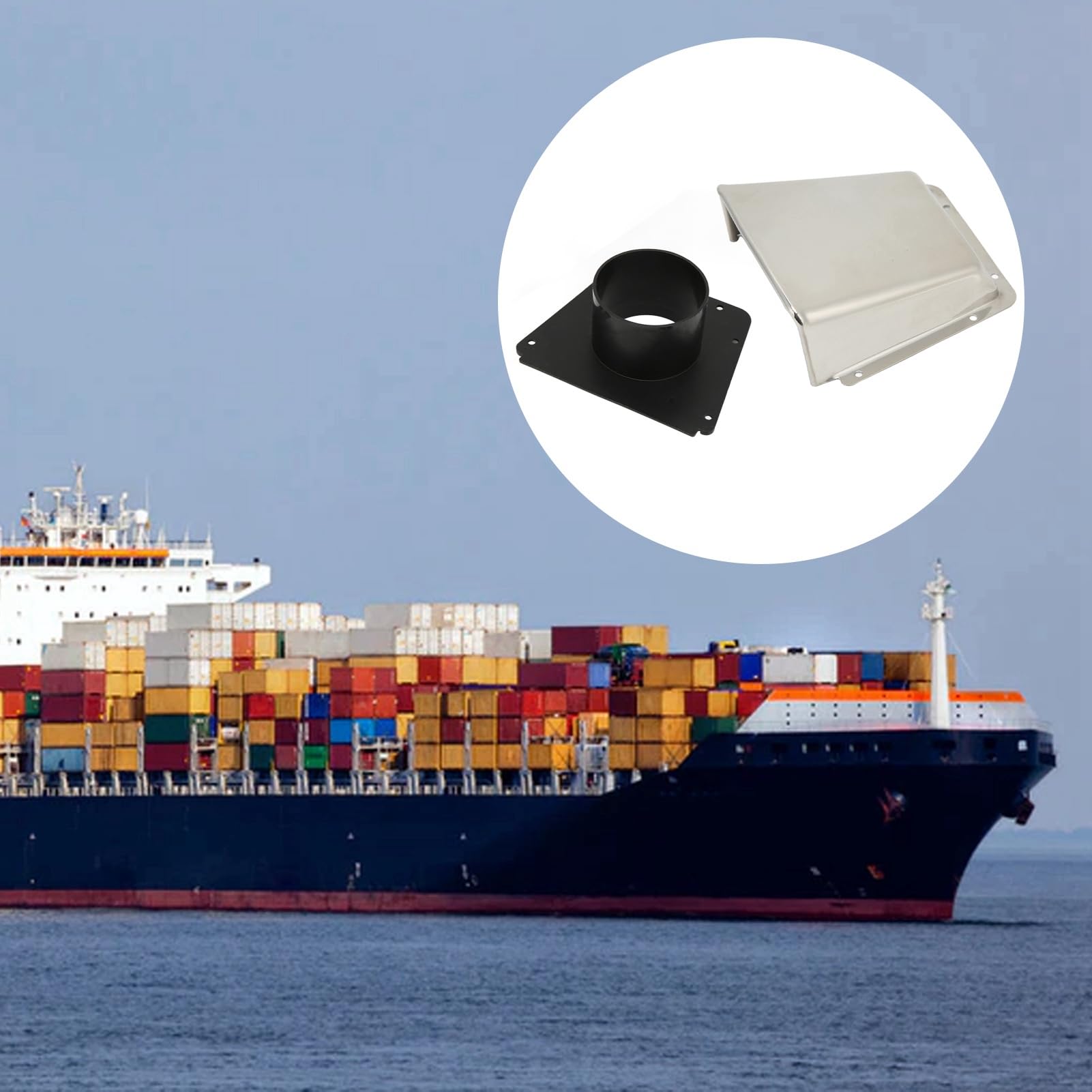 Couvercle D'aération De Bateau, Prise D'air Marine Solide En Acier Inoxydable Et Couvercle De Ventilateur De Capot Avec Base En Nylon, Couvercle D'aération Marin En Acier Inoxydable 304 Avec Base En N