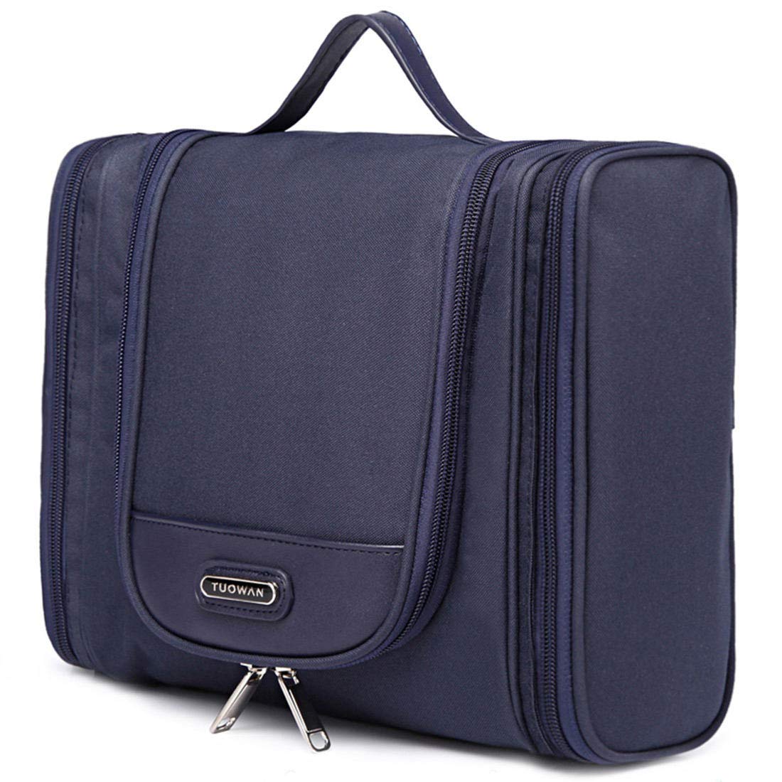 Hanging Travel Toiletry Bag for Men Boys, Travel Toiletries Organizer Dopp Kit Shaving Bag Large (Blue)