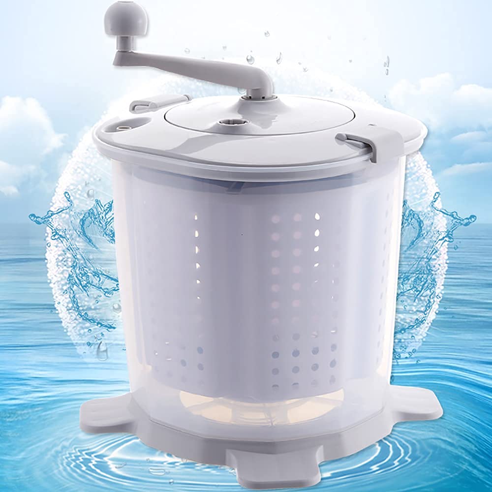 洗濯機 脱水機 洗濯・脱水できる折り畳める洗濯機 付き手で回す 強力脱水機　手回し式ポータブル洗濯機 小型洗濯機 手動クランクハンドル付き乾燥機  ワンルームのお部屋などにも最適 電気不要 衣服脱水 急速脱水 梅雨対策 小型洗濯機 脱水機能付き手で回す強力脱水機手回し式ポータブル洗濯機