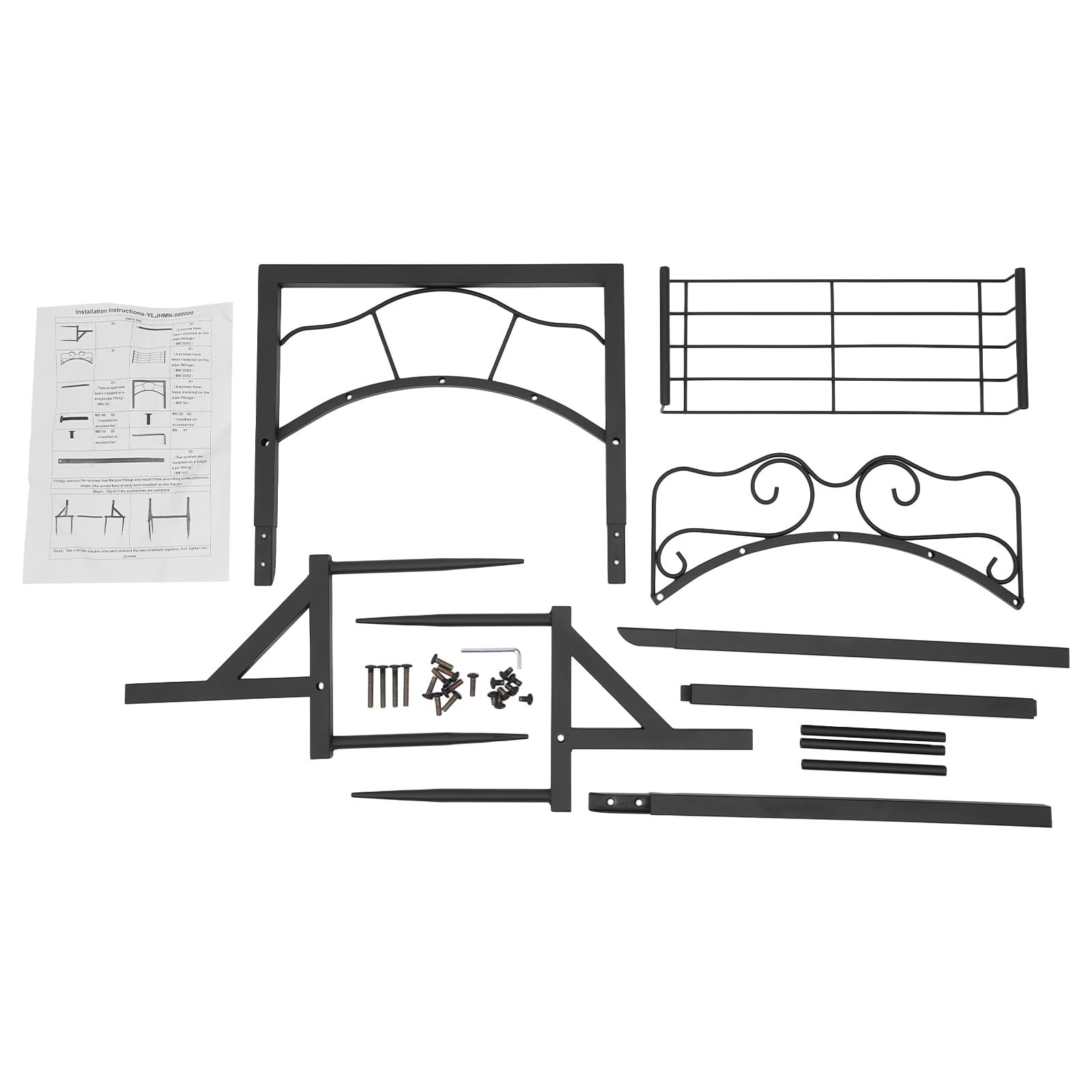 Supporto per tubo da giardino autoportante, in metallo, 106 cm