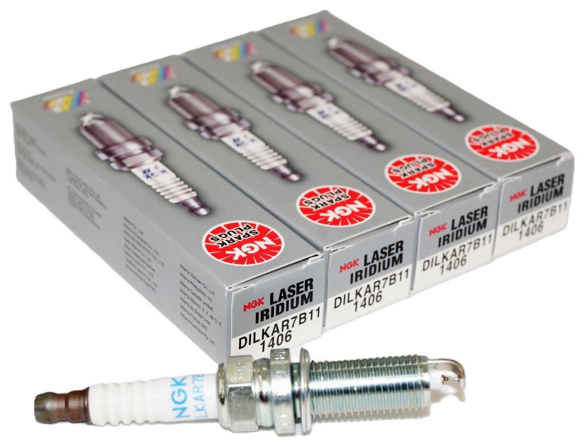 NGK (1406) DILKAR7B11 Spark Plug - Pack of 4 by NGK