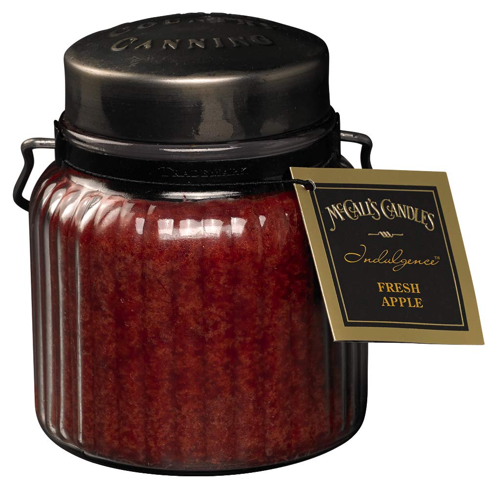 McCall’s Candles | Fresh Apple | 18 oz Scented Candle | Indulgence Collection | Double-Wick | Grooved Jar | Poured in USA | Crisp Macintosh Apple Fragrance