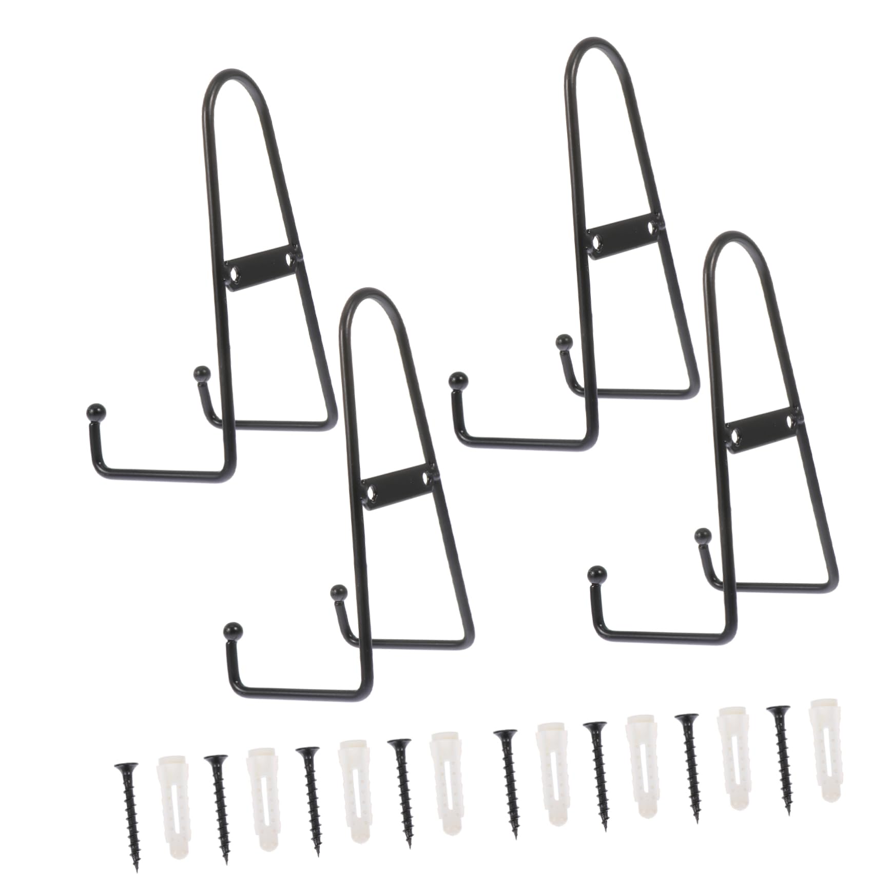 DECHOUS Metal Frame Plate Stand Display Stands 4pcs Set for Counter Showcase Kitchen Organizing